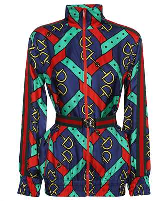 Gucci 743005 XJFJF HORSEBIT STRAP PRINT SILK Jacket