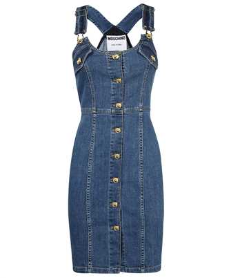 Moschino A0439 522 TEDDY BUTTONS DENIM DUNGAREES Kleid