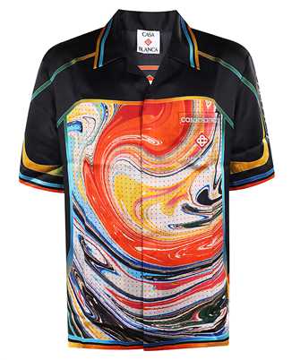 Casablanca M AW25 SH 003 02 SILK SATIN Poloshirt