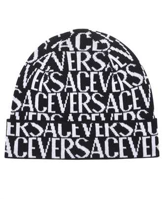 Versace 1010798 1A07466 VERSACE ALLOVER RIBBED KNIT Beanie