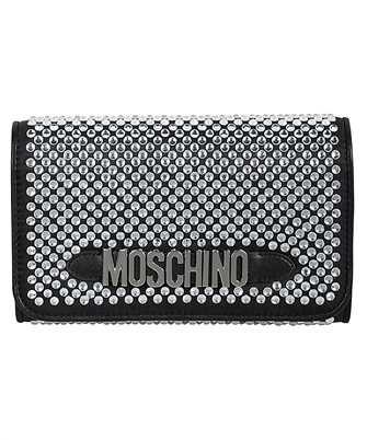 Moschino B8102 8202 CRYSTAL-EMBELLISHED LOGO-LETTERING CLUTCH Bag
