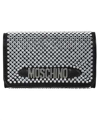 Moschino B8102 8202 CRYSTAL-EMBELLISHED LOGO-LETTERING CLUTCH Borsa