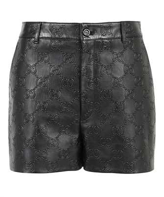 Gucci 678573 XNAPN GG EMBOSSED LEATHER Shorts