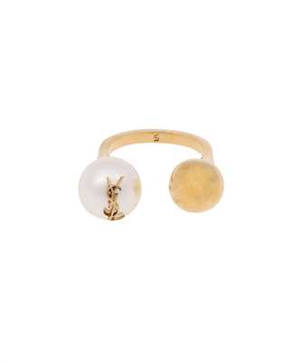 Saint Laurent 698278 Y1526 CASSANDRE PEARL AND BALL Ring