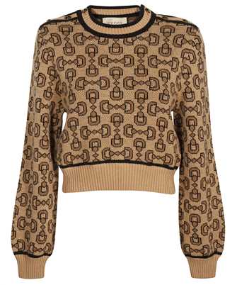 Gucci 713515 XKCSX HORSEBIT CASHMERE JACQUARD Knit