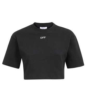 Off-White OWAA081C99JER004 OFF STAMP RIB CROPPED T-shirt