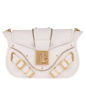 Balmain BN1BK794LPSE BLAZE SHOULDER M-GRAINED LEATHER MONOGRAM Borsa