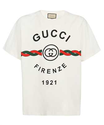 Gucci 616036 XJD7T GUCCI FIRENZE 1921 PRINT T-shirt