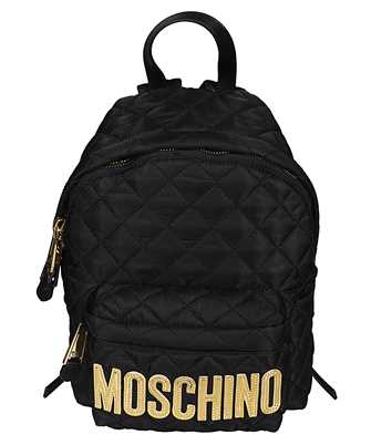 Moschino B7608 8201 LOGO-PRINT QUILTED Rucksack