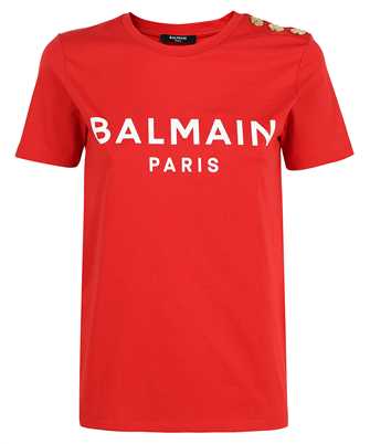 Balmain XF0EF005BB02 3 BTN PRINTED BALMAIN T-shirt