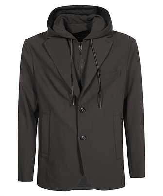 Emporio Armani 6R1G73 1NFTZ VISCOSE-BLEND WITH DETACHABLE INNER PANEL AND HOOD Jacket