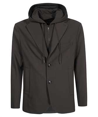 Emporio Armani 6R1G73 1NFTZ VISCOSE-BLEND WITH DETACHABLE INNER PANEL AND HOOD Giacca