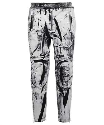 Balmain YH1MI010DC30 KNEE-PADS B&W PRINTED RIDER Jeans