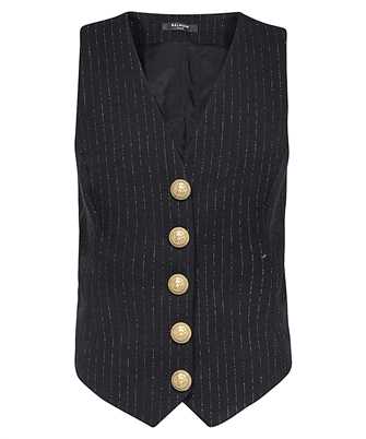Balmain BF1AG445WB89 LUREX STRIPES Gilet