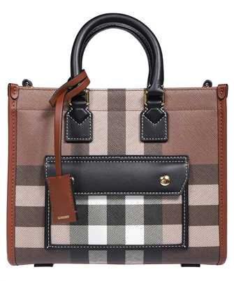 Burberry 8069661 CHECK AND LEATHER MINI FREYA TOTE Bag