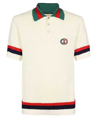 Gucci 739954 XKC9O KNIT COTTON WEB Polo