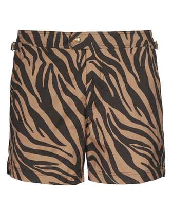 Tom Ford BZ620 TFB450 ZEBRA PRINT COMPACT POPLIN Costume da bagno