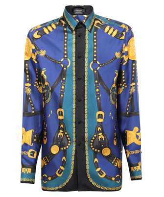 Versace 1003941 1A07438 MEDUSA SADDLE SILK Shirt