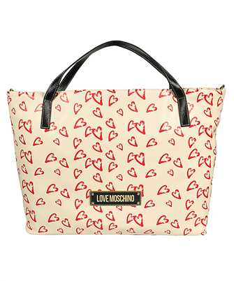 LOVE MOSCHINO JC4299PP0IKM110A ALLOVER HEARTS SHOPPER WITH PRINT Bag