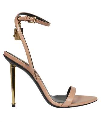 Tom Ford W2272T LKD002 SHINY LEATHER PADLOCK POINTY NAKED 105MM Sandals