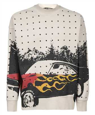 Palm Angels PMBA065F22FLE010 GD CAR STUDDED CREWNECK Felpa