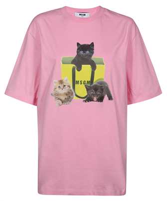 MSGM 3341MDM172 227798 CAT LOGO BAG T-shirt