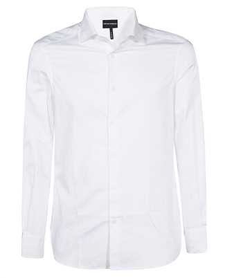Emporio Armani 6R1C86 1NVYZ LYOCELL-BLEND WITH ALL-OVER ARMANI SUSTAINABILITY VALUES JACQUARD LOGO PATTERN Shirt