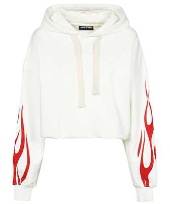 Vision Of Super VSD00660 RED FLAMES CROP Hoodie