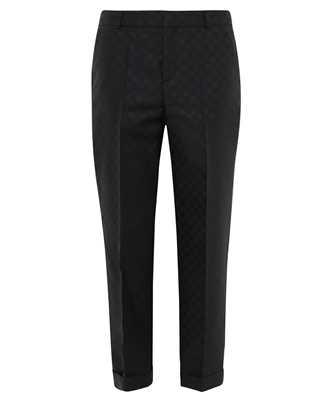 Balmain BH0PM030WC19 MINI MONOGRAM JACQUARD WOOL STRAIGHT Trousers