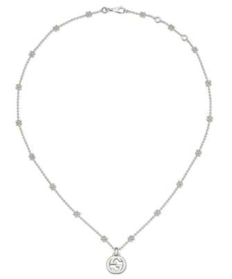 Gucci Jewelry Silver JWL YBB47922100100U INTERLOCKING G Necklace