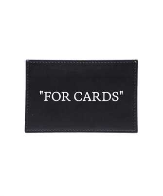 Off-White OMND067F23LEA001 QUOTE BOOKISH Porta carte di credito