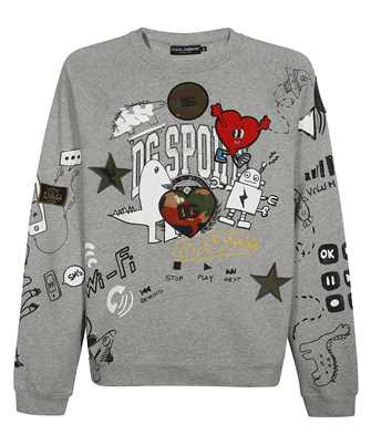 Dolce & Gabbana G9XA5Z FU7DU PRINTED JERSEY PATCH Sweatshirt