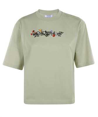 Off-White OWAA124F25JER002 BOOKISH FLOWERS BOXY T-shirt