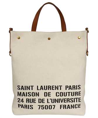 Saint Laurent Le 24 Leather Bucket Bag in Nero