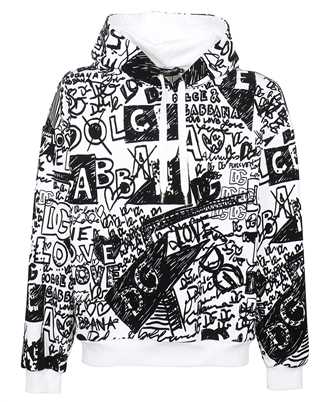 Dolce & Gabbana G9YV5T G7FZK FLOCKED GRAFFITI PRINT Kapuzen-Sweatshirt