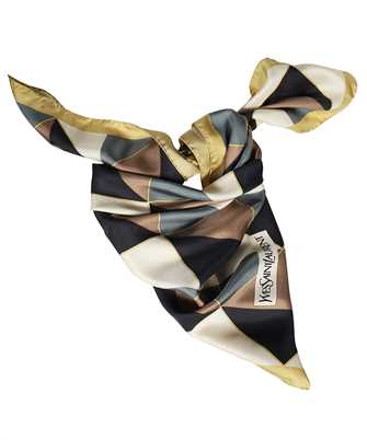 Saint Laurent 732359 3Y001 SILK TWILL SQUARE Scarf