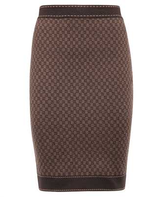 Balmain BF0LC008KF23 MINI MONOGRAM JACQUARD Skirt