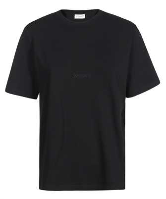 Saint Laurent 747125 YB2XE LOGO-EMBROIDERED COTTON T-shirt