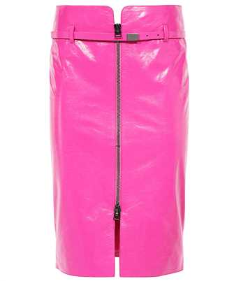 Tom Ford GCL864 LEX293 WATER PAINTED LEATHER ZIPPED Skirt