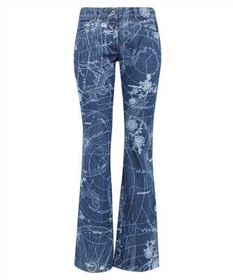 Off-White OWYA061F23DEN006 MAP SLIM FLARED Jeans