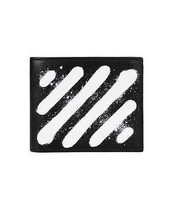 Off-White OMNC09BC99LEA001 DIAG SPRAY BIFOLD Wallet