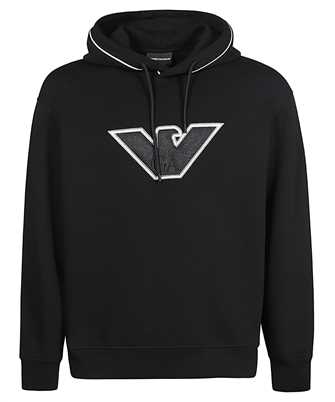 Emporio Armani 6R1ME5 1JHSZ DOUBLE-JERSEY WITH EMBOSSED LOGO Hoodie