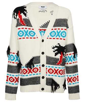 MSGM 3440MM132 237085 JACQUARD COTTON WITH PALMS IKAT INLAYS Knit