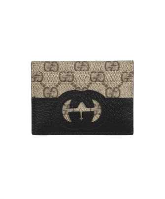 Gucci 701425 K9GSG CUT-OUT INTERLOCKING G Card holder