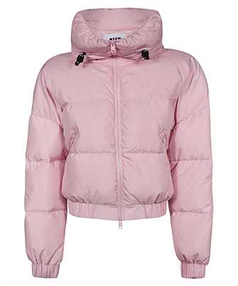 MSGM 3541MDH01 237705 RIPSTOP NYLON CROPPED DOWN Jacket