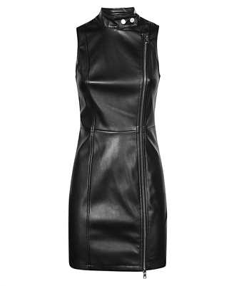 Armani Exchange 6RYA32 YN8PZ SLEEVELESS FAUX LEATHER ZIP UP MIDI Dress