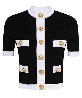Balmain BF1KL023KF01 4 PKTS BUTTONED KNIT SHORT Cadigan