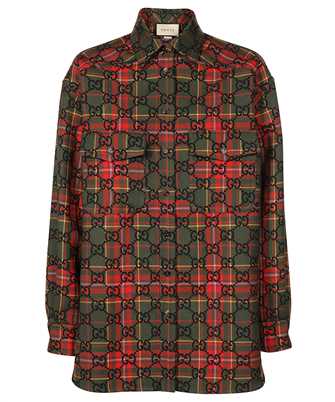 Gucci 721464 ZAKZI WOOL TARTAN GG Shirt