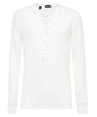 Tom Ford JHL009 JMV011F23 SOFT VISCOSE HENLEY T-Shirt