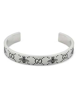 Gucci Jewelry Silver JWL YBA728296001 GG AND BEE ENGRAVED CUFF Náramok